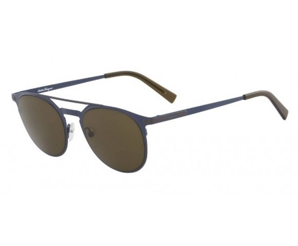 Солнцезащитные очки металлические Ferragamo SF 186S синий