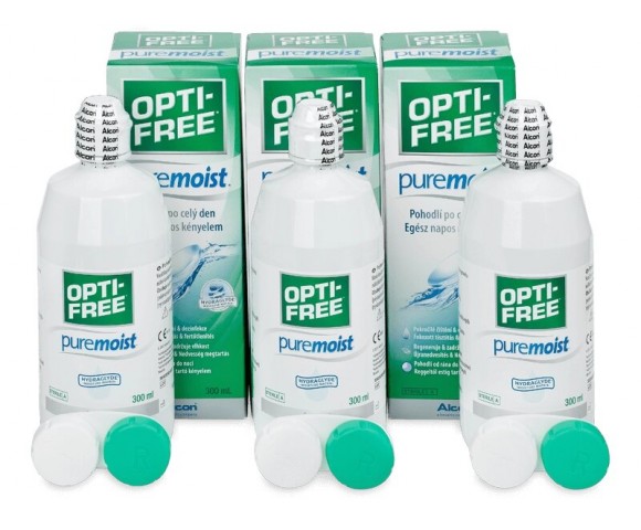Комплект розчинів Alcon OPTI-FREE PureMoist 300 мл x 3 шт.