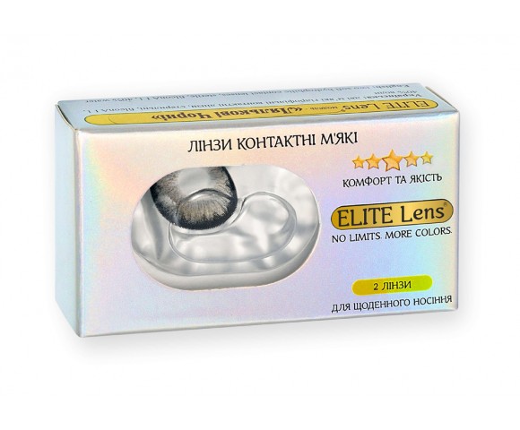 Контактні кольорові лінзи чорні ELITE Lens® 2 шт.