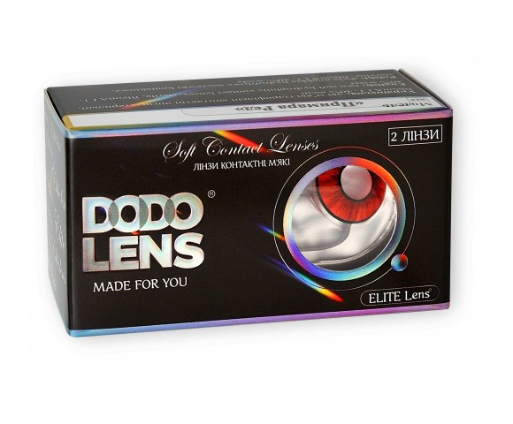 Контактні кольорові лінзи (декоративні) червоні Crazy DODO LENS® 2 шт.