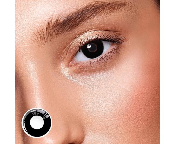 Контактні кольорові лінзи (декоративні) чорні Crazy ELITE Lens® 2 шт.