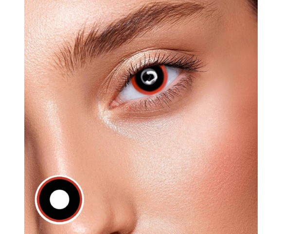 Контактні кольорові лінзи (декоративні) чорні Crazy ELITE Lens® 2 шт.