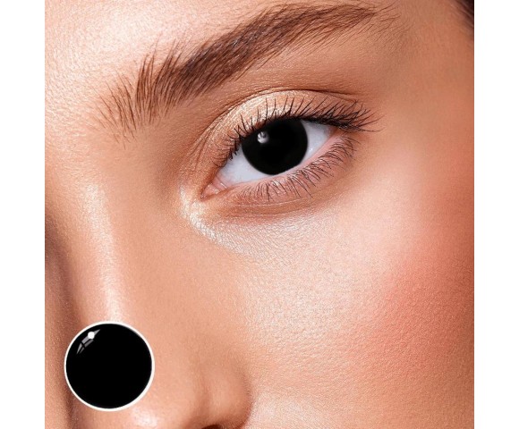 Контактні кольорові лінзи (декоративні) чорні Crazy ELITE Lens® 2 шт.