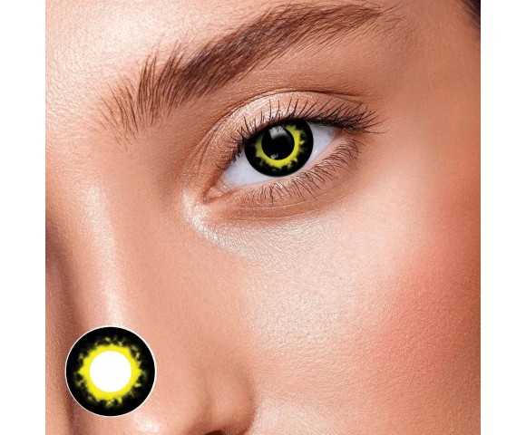Контактні кольорові лінзи (декоративні) чорні Crazy ELITE Lens® 2 шт.