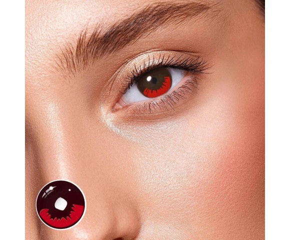 Контактні кольорові лінзи (декоративні) чорні Crazy ELITE Lens® 2 шт.