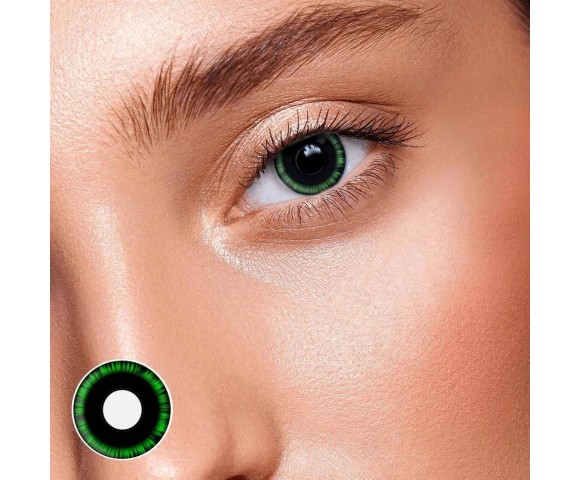 Контактні кольорові лінзи (декоративні) чорні Crazy ELITE Lens® 2 шт.