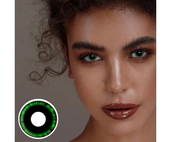 Контактні кольорові лінзи (декоративні) чорні Crazy ELITE Lens® 2 шт.
