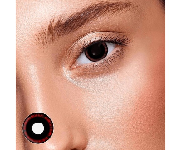 Контактні кольорові лінзи (декоративні) чорні Crazy ELITE Lens® 2 шт.