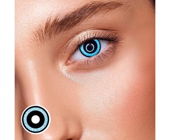 Контактні кольорові лінзи (декоративні) чорні Crazy ELITE Lens® 2 шт.