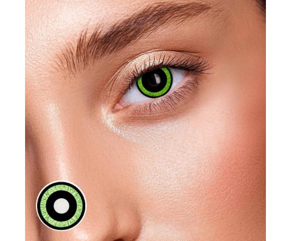 Контактні кольорові лінзи (декоративні) чорні Crazy ELITE Lens® 2 шт.
