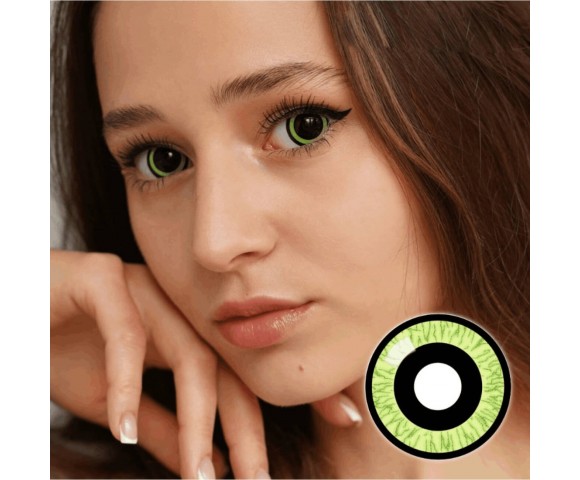 Контактні кольорові лінзи (декоративні) чорні Crazy ELITE Lens® 2 шт.