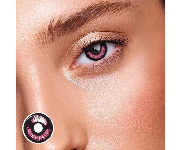 Контактні кольорові лінзи (декоративні) чорні Crazy ELITE Lens® 2 шт.