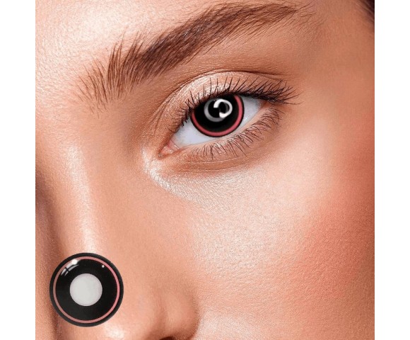Контактні кольорові лінзи (декоративні) чорні Crazy ELITE Lens® 2 шт.