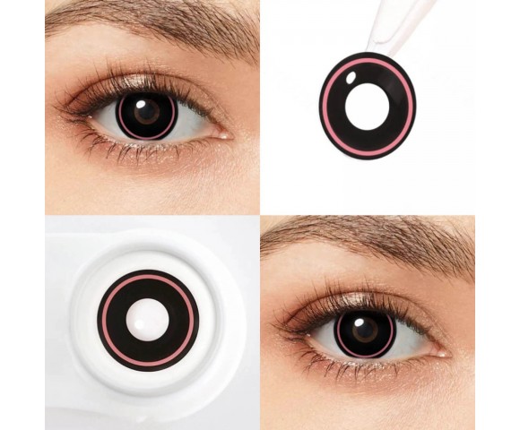 Контактні кольорові лінзи (декоративні) чорні Crazy ELITE Lens® 2 шт.
