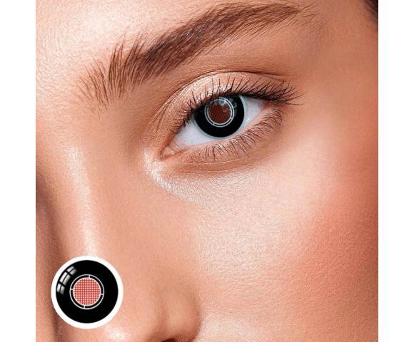 Контактні кольорові лінзи (декоративні) чорні Crazy ELITE Lens® 2 шт.
