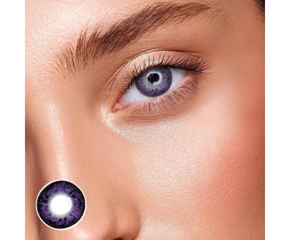 Контактні кольорові лінзи (декоративні) фіолетові Crazy ELITE Lens® 2 шт.