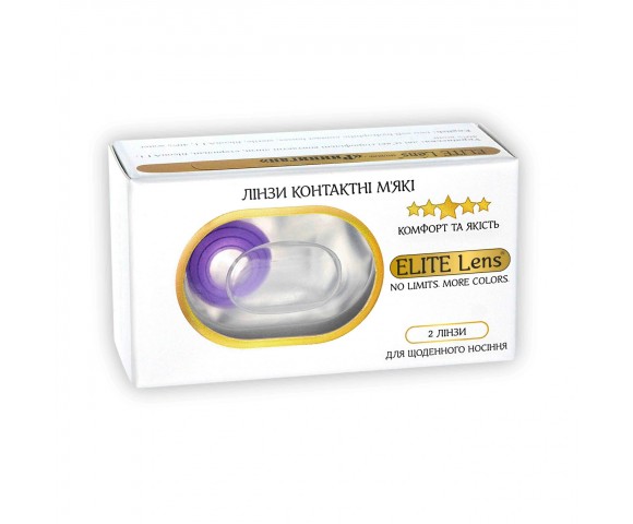 Контактні кольорові лінзи (декоративні) фіолетові Crazy ELITE Lens® 2 шт.