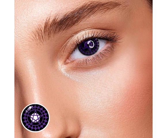 Контактні кольорові лінзи (декоративні) фіолетові Crazy ELITE Lens® 2 шт.