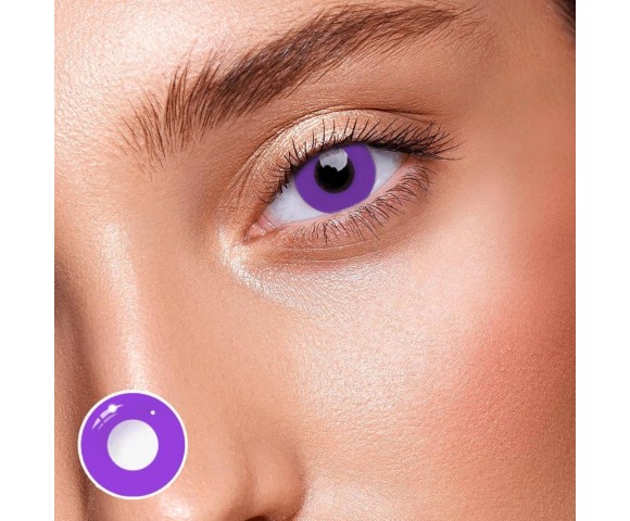 Контактні кольорові лінзи (декоративні) фіолетові Crazy ELITE Lens® 2 шт.