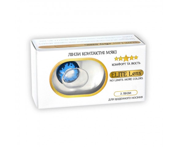 Контактні кольорові лінзи (декоративні) сині Crazy ELITE Lens® 2 шт.