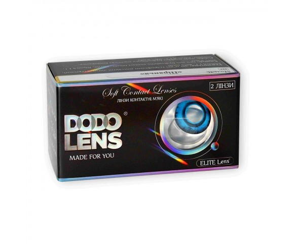 Контактні кольорові лінзи (декоративні) сині Crazy DODO LENS® 2 шт.