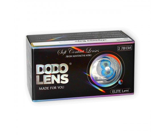 Контактні кольорові лінзи (декоративні) сині Crazy DODO LENS® 2 шт.