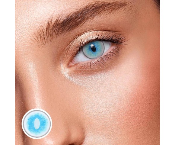 Контактні кольорові лінзи (декоративні) сині Crazy ELITE Lens® 2 шт.