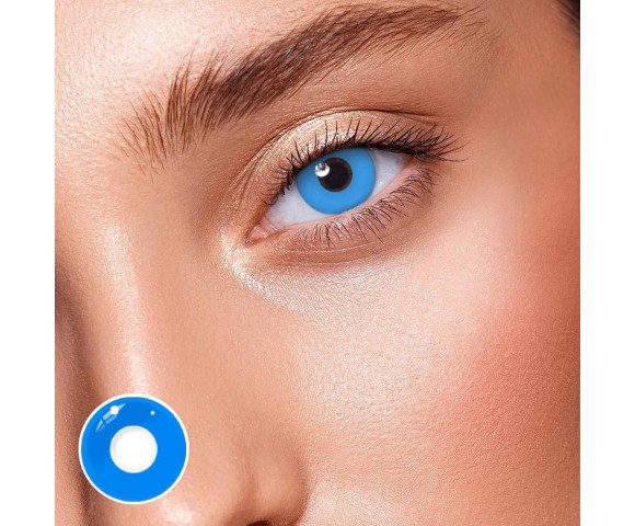 Контактні кольорові лінзи (декоративні) сині Crazy ELITE Lens® 2 шт.
