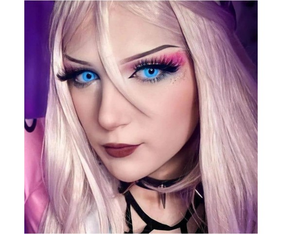 Контактні кольорові лінзи (декоративні) сині Crazy ELITE Lens® 2 шт.