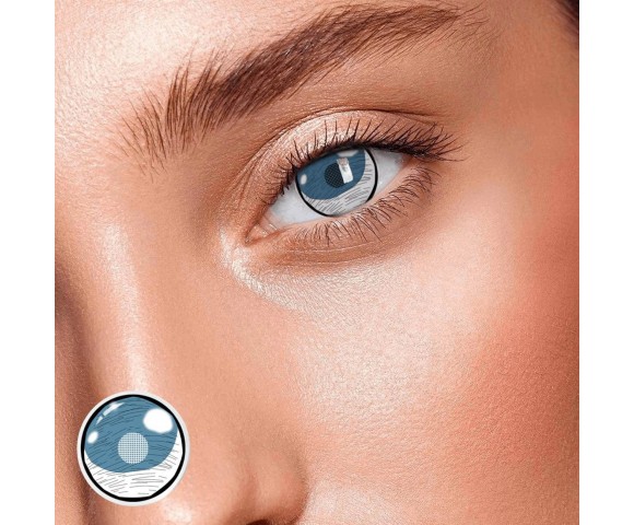 Контактні кольорові лінзи (декоративні) сині Crazy ELITE Lens® 2 шт.