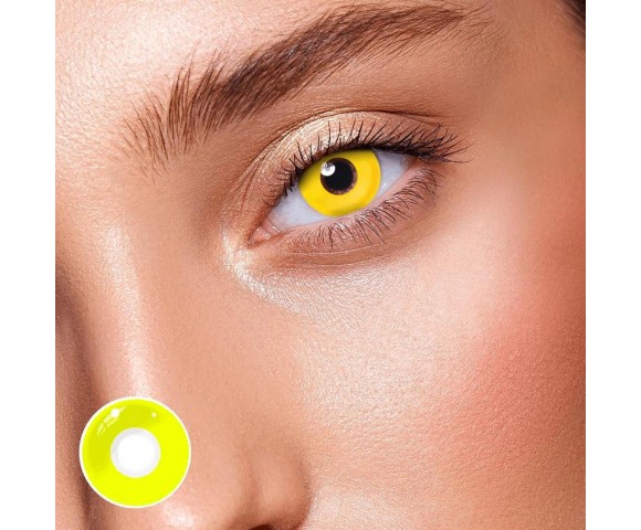 Контактні кольорові лінзи (декоративні) жовті Crazy ELITE Lens® 2 шт.