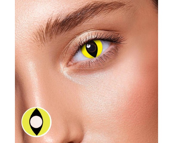 Контактні кольорові лінзи (декоративні) жовті Crazy ELITE Lens® 2 шт.