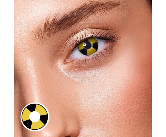 Контактні кольорові лінзи (декоративні) жовті Crazy ELITE Lens® 2 шт.