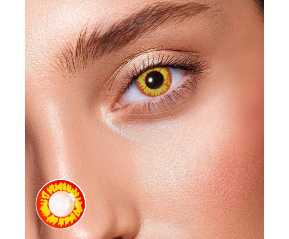 Контактні кольорові лінзи (декоративні) жовті Crazy ELITE Lens® 2 шт.