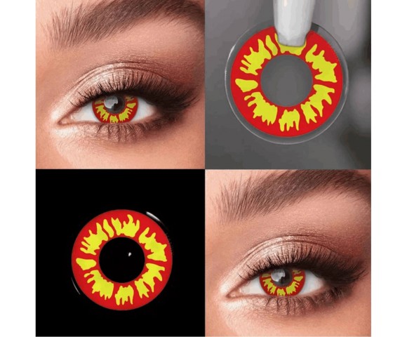 Контактні кольорові лінзи (декоративні) жовті Crazy ELITE Lens® 2 шт.