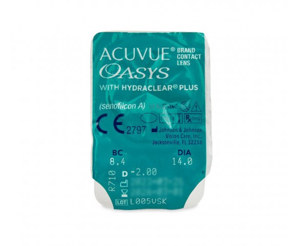 Контактні лінзи Acuvue Oasys with Hydraclear Plus 6 шт.